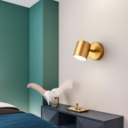 Nordic Up & Down LED Wall Sconce | Modern Gold or Black Bedside Wall Light with Optional Switch