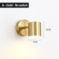 Nordic Up & Down LED Wall Sconce | Modern Gold or Black Bedside Wall Light with Optional Switch