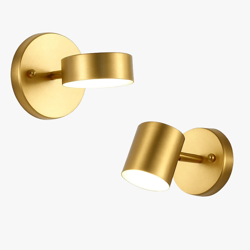 Nordic Up & Down LED Wall Sconce | Modern Gold or Black Bedside Wall Light with Optional Switch