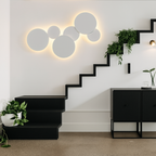 Eclipse Round LED Wall Sconce | Modern Moon Halo Wall Light in Wood or Metal (Sold Individually)