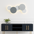 Eclipse Round LED Wall Sconce | Modern Moon Halo Wall Light in Wood or Metal (Sold Individually)