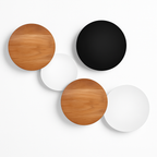 Eclipse Round LED Wall Sconce | Modern Moon Halo Wall Light in Wood or Metal (Sold Individually)