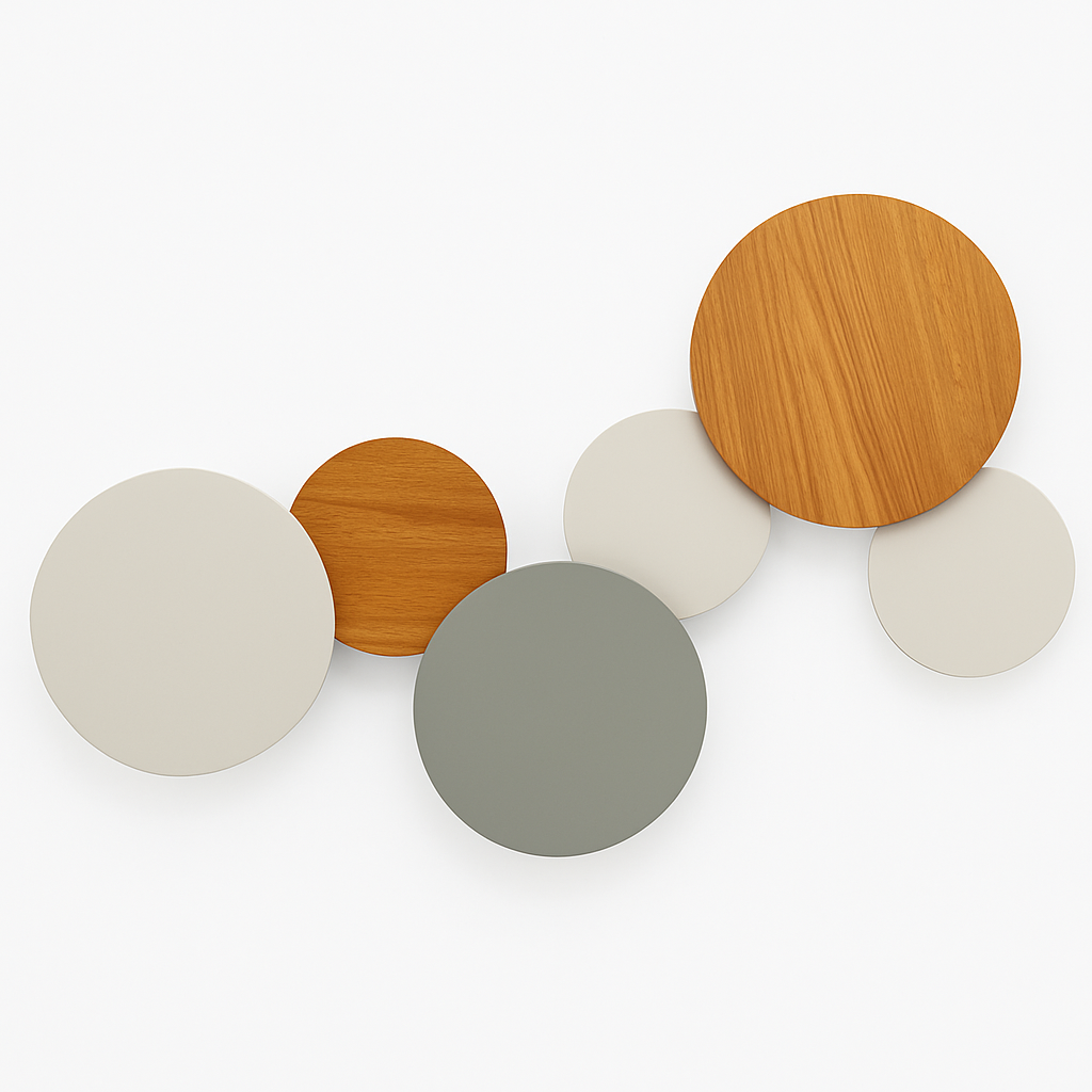 Eclipse Round LED Wall Sconce | Modern Moon Halo Wall Light in Wood or Metal (Sold Individually)