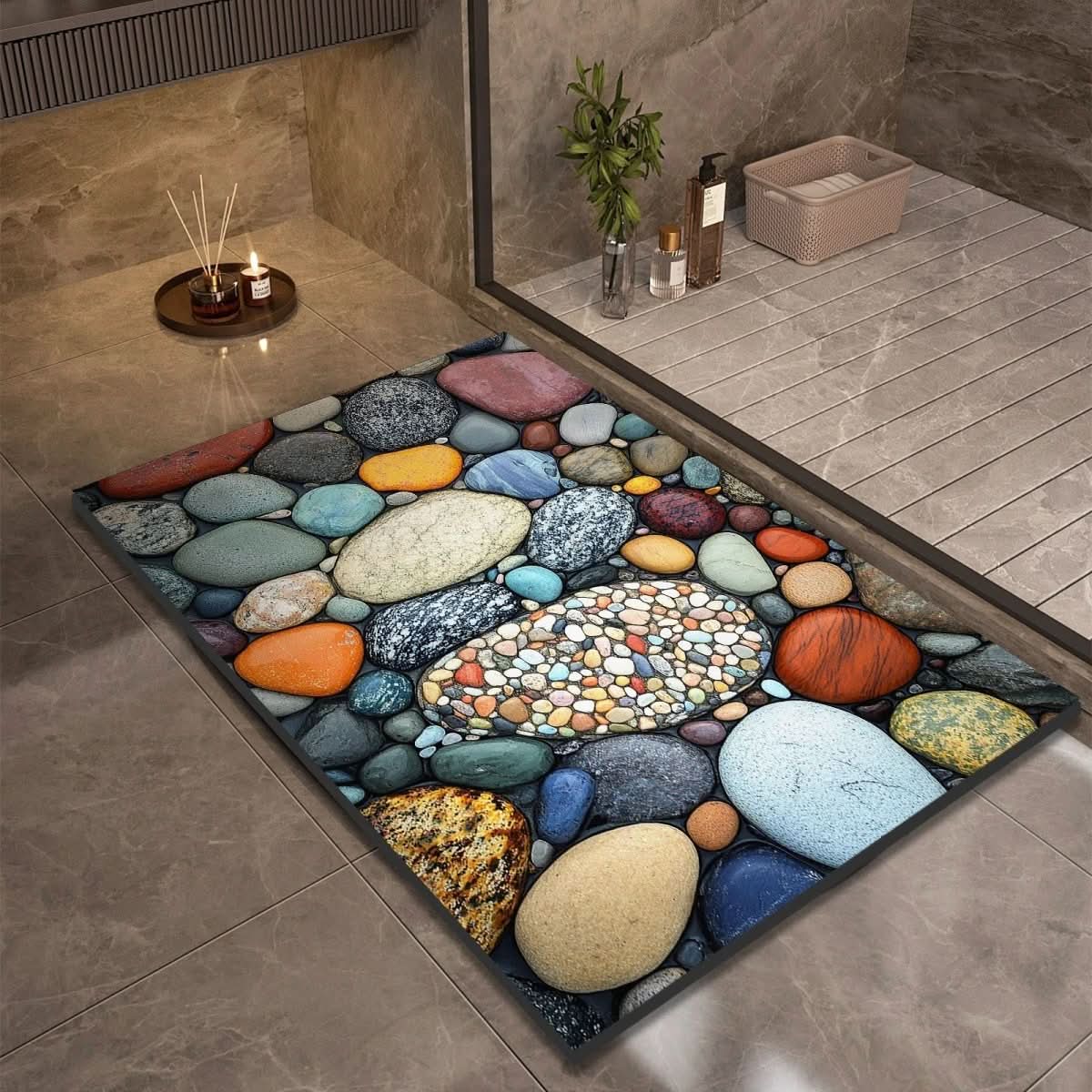 AquaSoft Quick-Dry Bath Mat - LivingLX