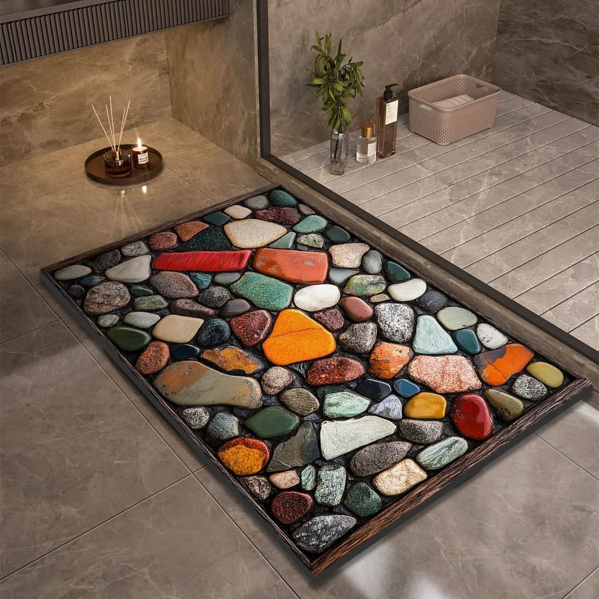 AquaSoft Quick-Dry Bath Mat - LivingLX