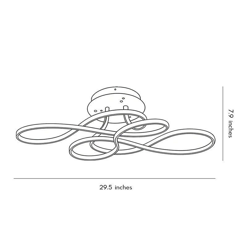 Arco Curved LED Flush Mount (30") - LivingLX