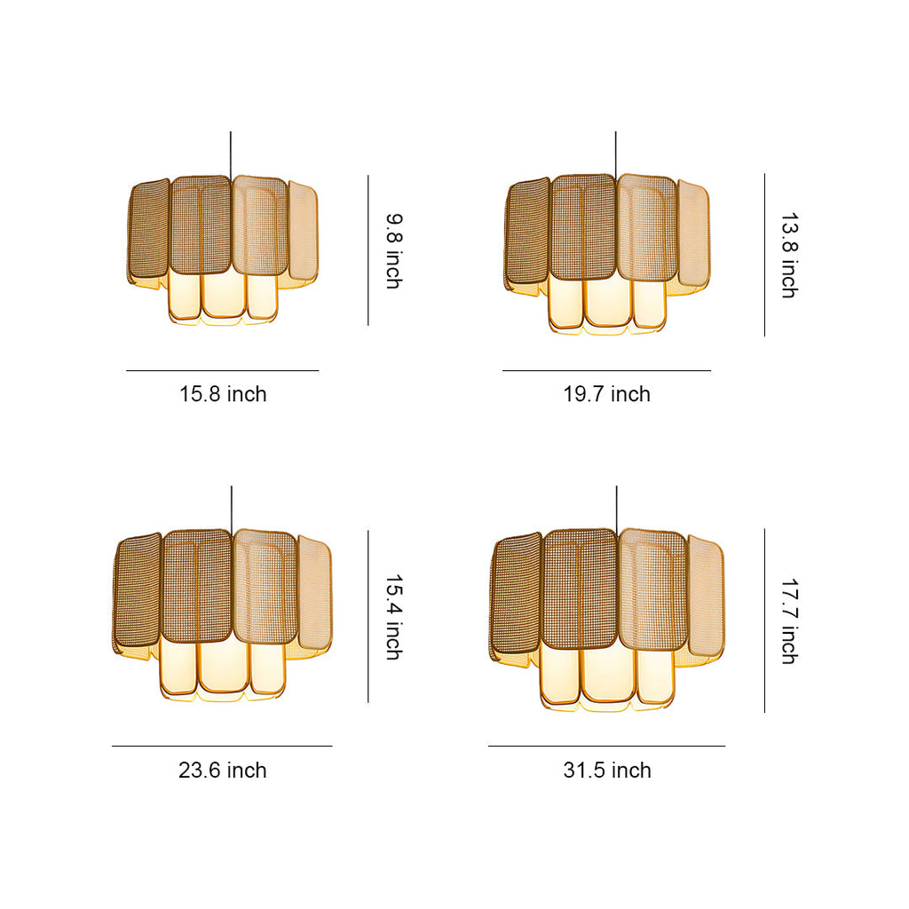 Kyoto Bamboo Rattan Pendant (16"–32")