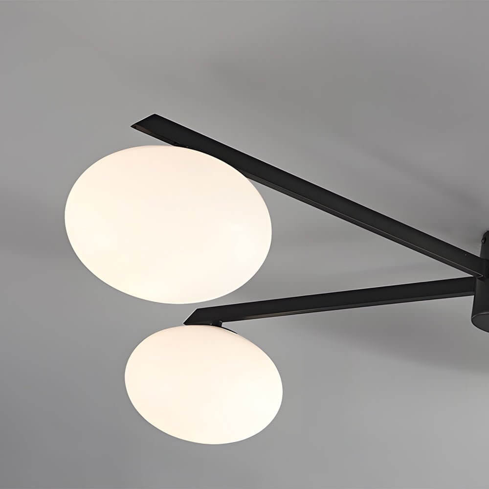 Bijou Bubble Glass Semi-Flush Mount (35"–43") - LivingLX