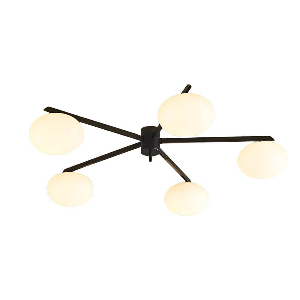 Bijou Bubble Glass Semi-Flush Mount (35"–43") - LivingLX