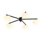 Bijou Bubble Glass Semi-Flush Mount (35"–43") - LivingLX