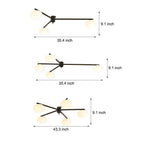 Bijou Bubble Glass Semi-Flush Mount (35"–43") - LivingLX