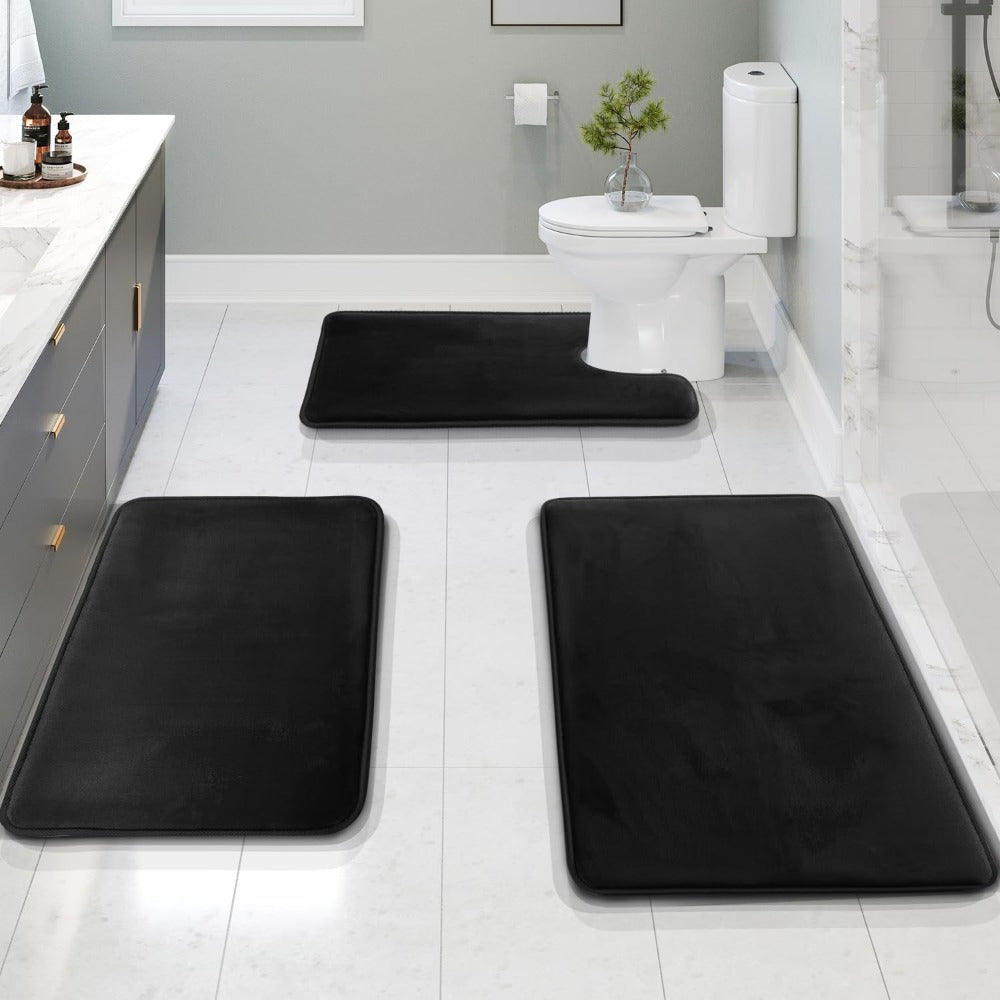 VelvaLuxe Memory Foam Bath Mat Set