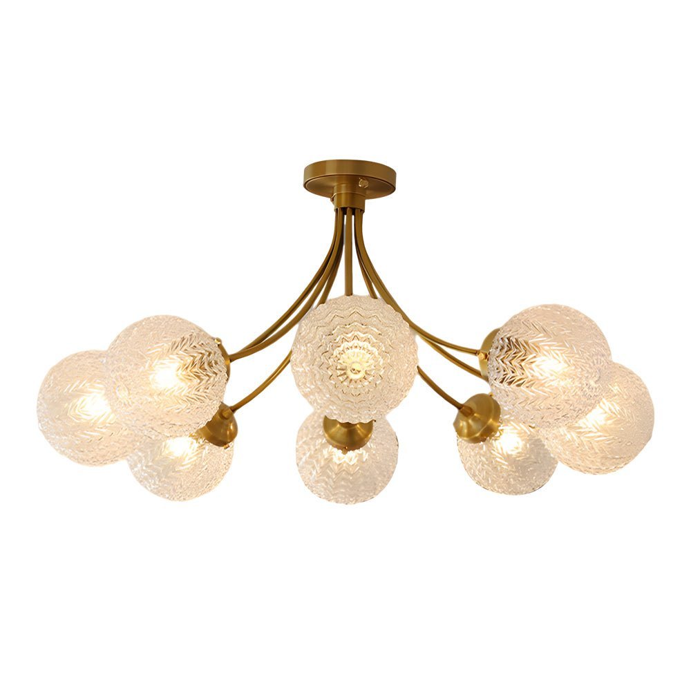 Bristol Carved Glass Semi-Flush Mount (26"–32") - LivingLX