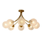 Bristol Carved Glass Semi-Flush Mount (26"–32") - LivingLX
