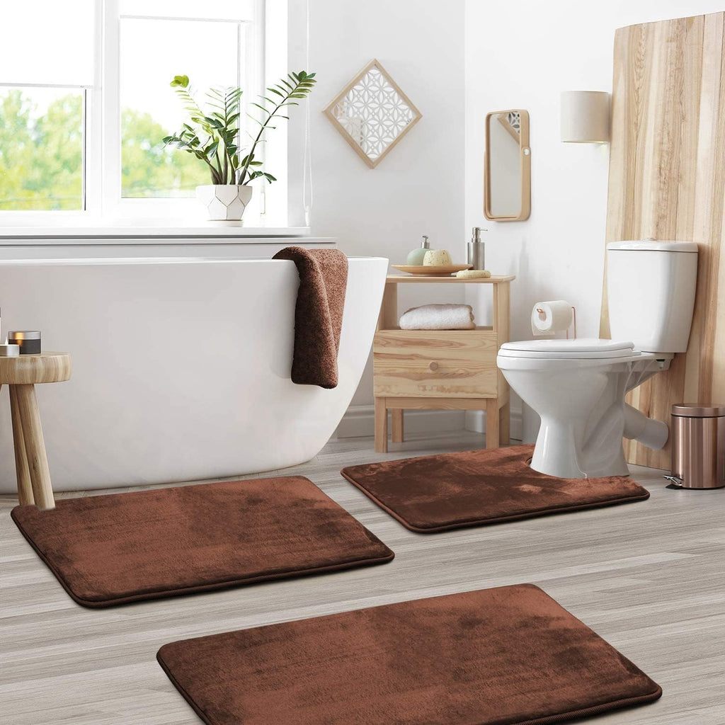 VelvaLuxe Memory Foam Bath Mat Set
