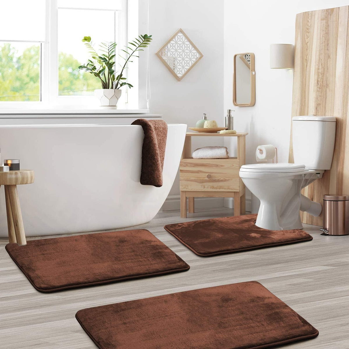 VelvaLuxe Memory Foam Bath Mat Set
