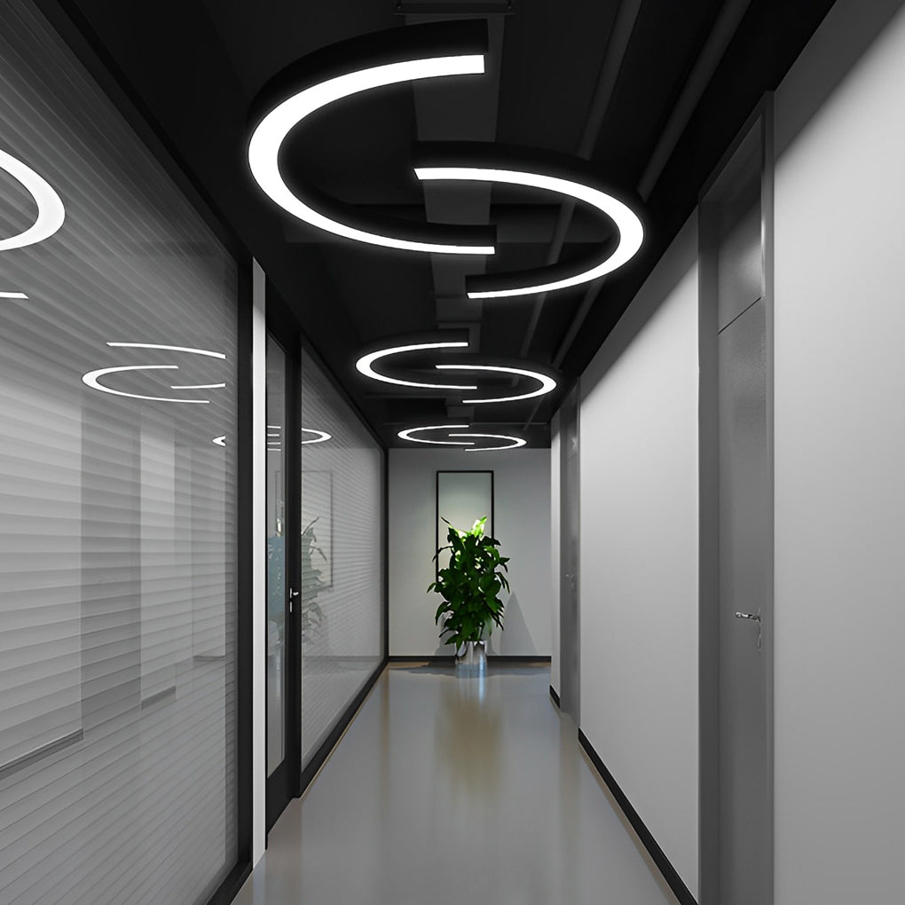 C Shape Minimalist Arc Pendant Light - view 4