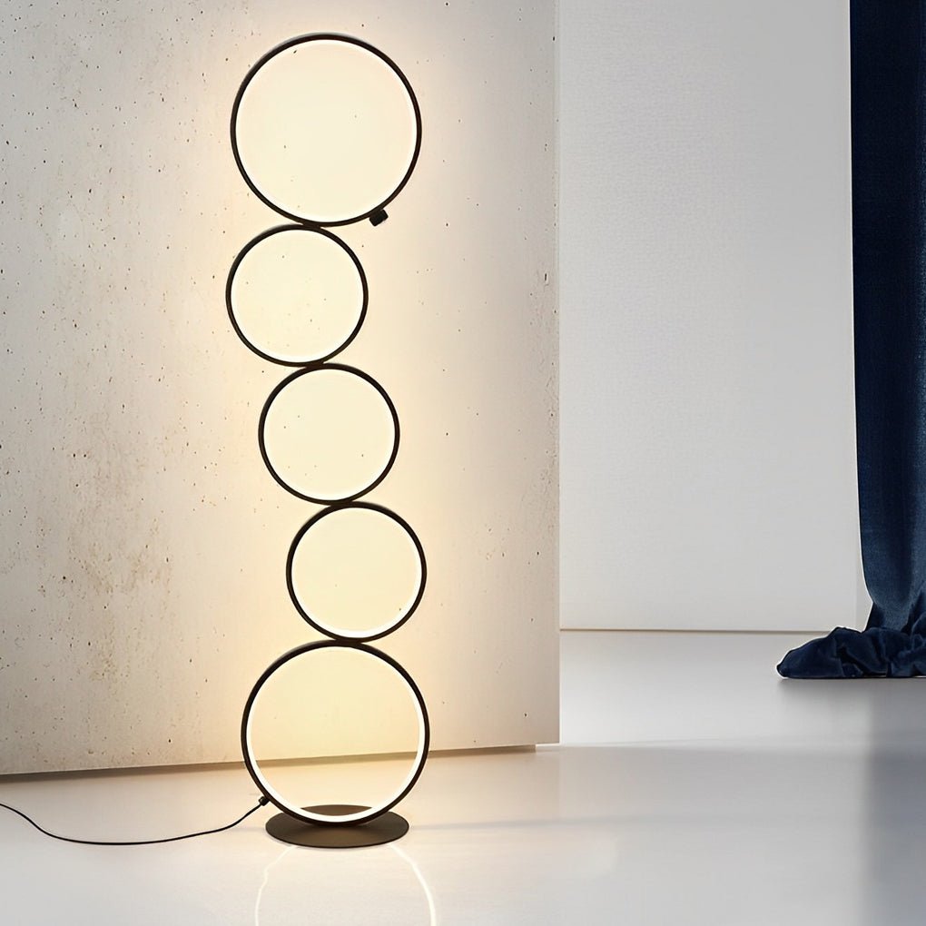 Cascade Five-Ring Floor Lamp (44") - LivingLX