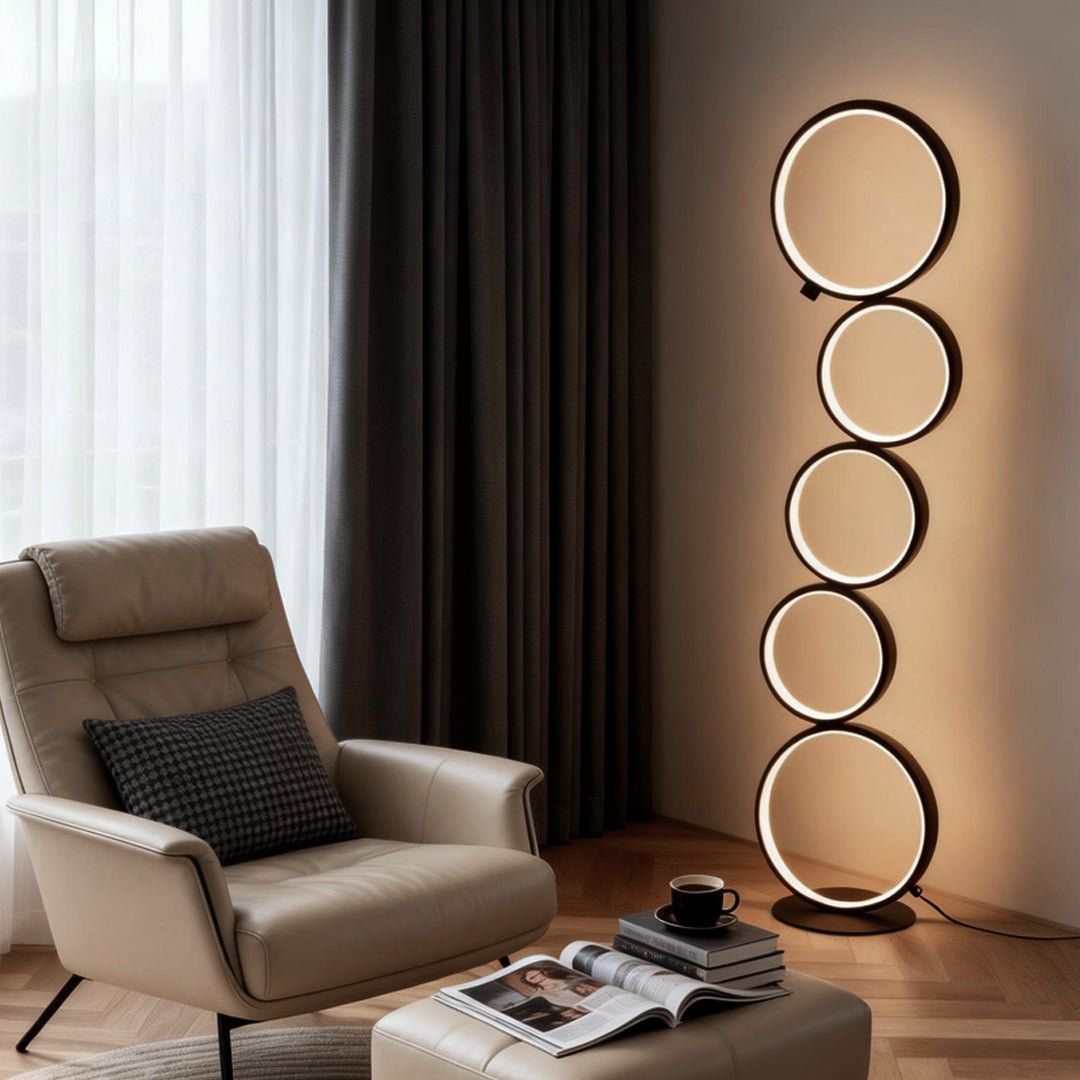 Cascade Five-Ring Floor Lamp (44") - LivingLX