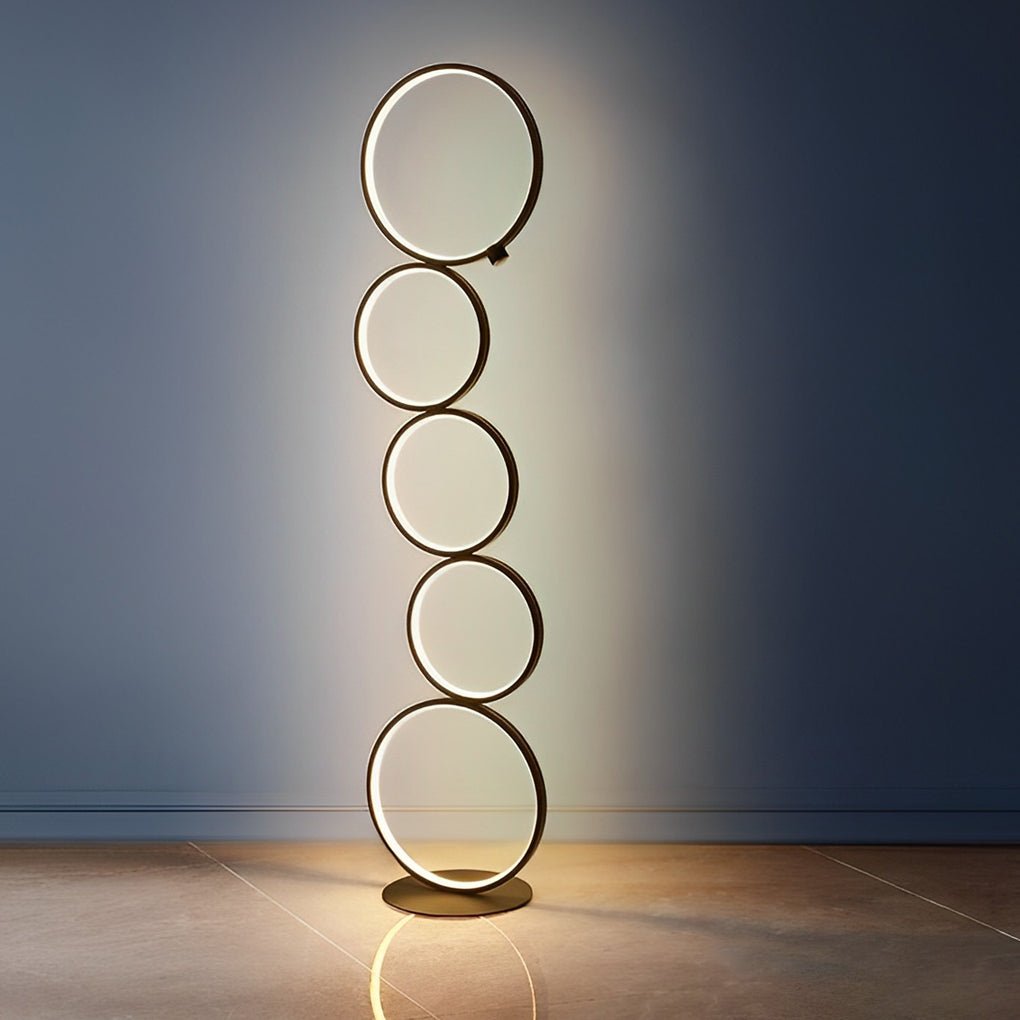 Cascade Five-Ring Floor Lamp (44") - LivingLX