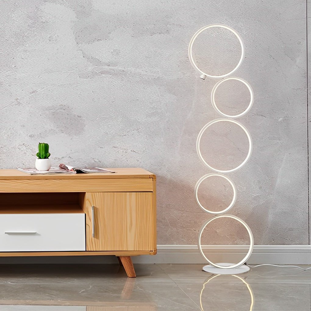 Cascade Five-Ring Floor Lamp (44") - LivingLX