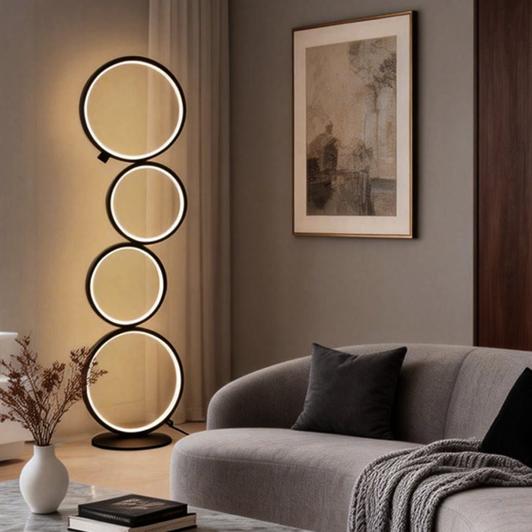 Cascade Five-Ring Floor Lamp (44") - LivingLX