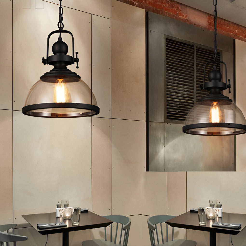 Clear Glass Retro Industrial Pendant Light - view 4