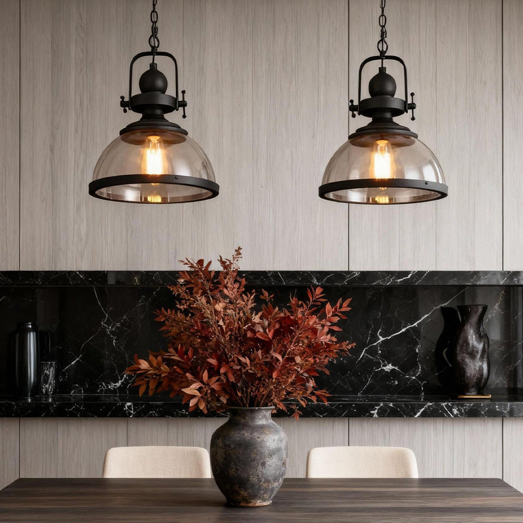 Halston Bowl Glass Pendant (12")