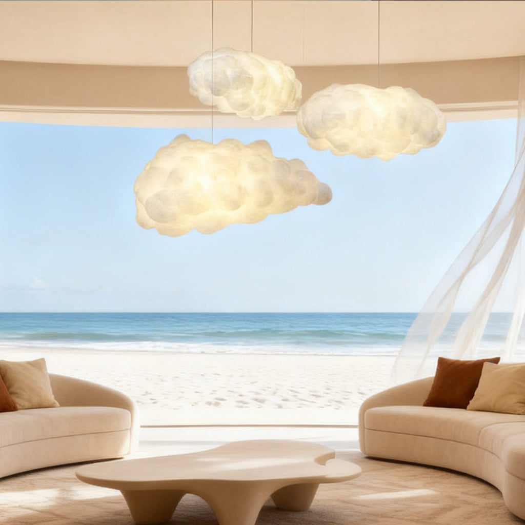 Cumulus Cloud Fabric Pendant (12"–35")