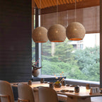 Japanese Raffia Zen Paper Pendant Light - view 4