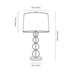 Estelle Crystal Ball Table Lamp (20")