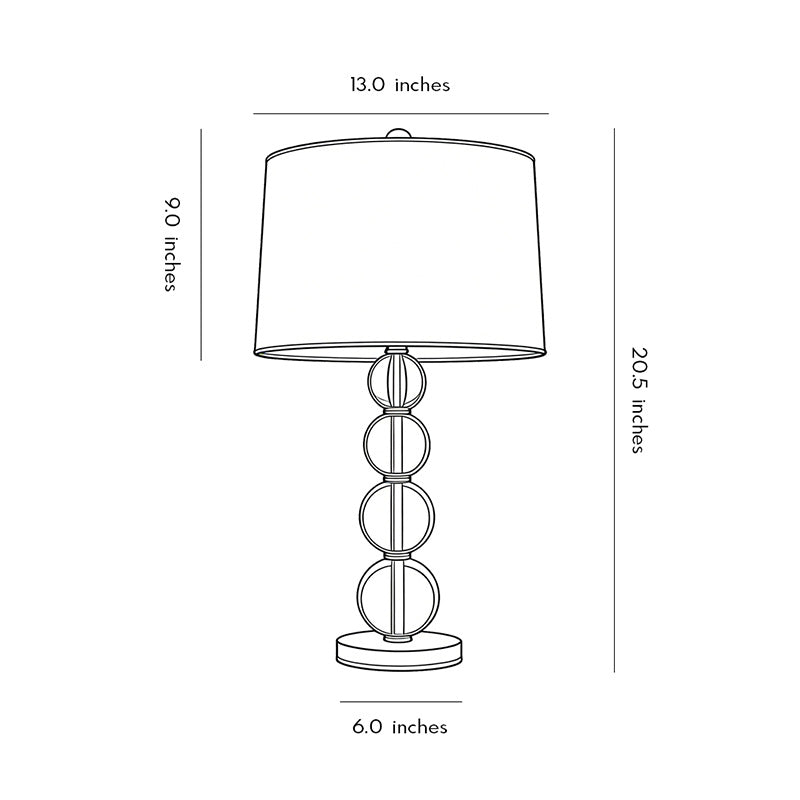 Estelle Crystal Ball Table Lamp (20")