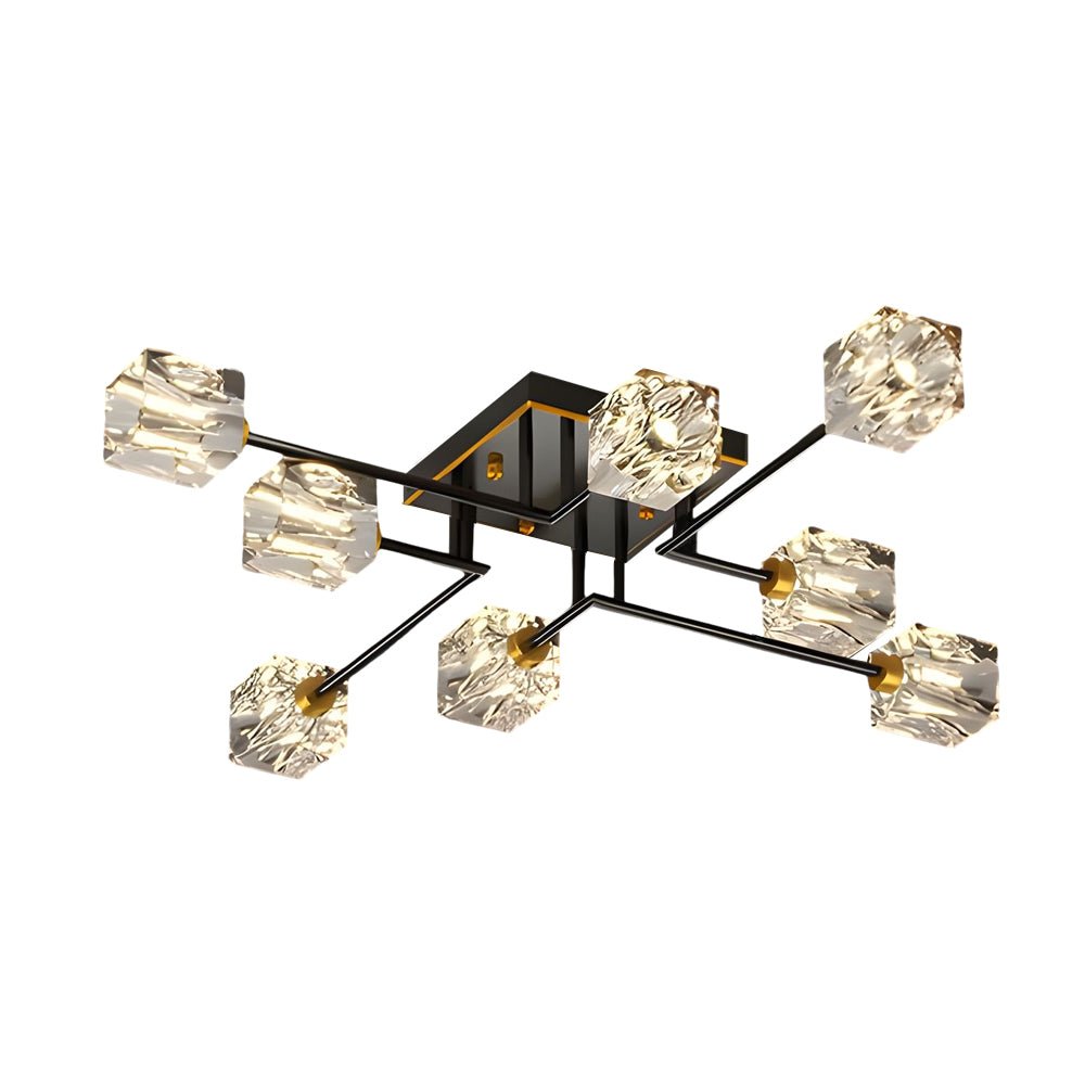Cubi Crystal Cube Semi-Flush Mount (18"–32") - LivingLX