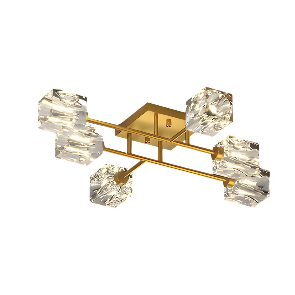 Cubi Crystal Cube Semi-Flush Mount (18"–32") - LivingLX