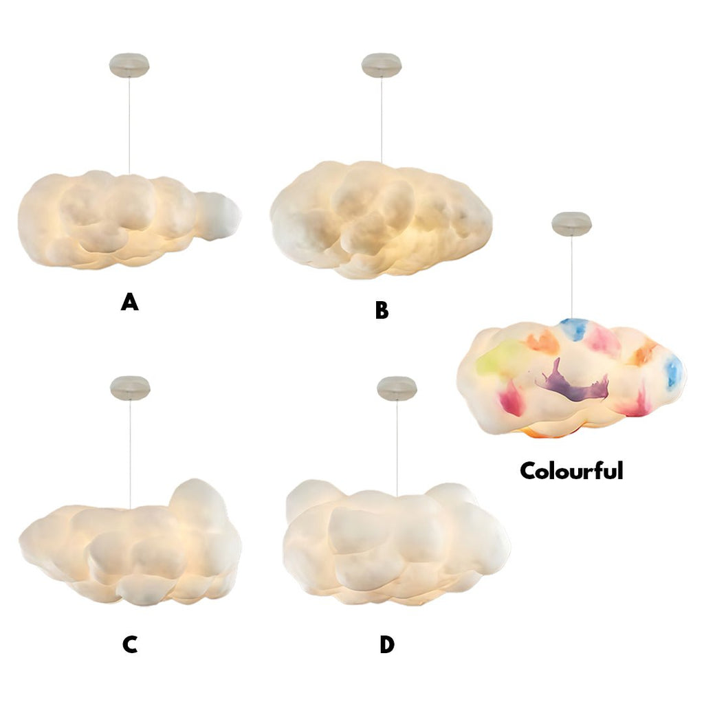 Cumulus Cloud Fabric Pendant (12"–35") - LivingLX