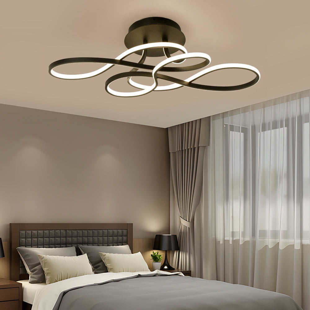 Curve Geometric Metal LED Ceiling Light - view 2