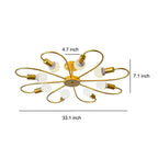 Dahlia Floral Flush Mount (33") - LivingLX