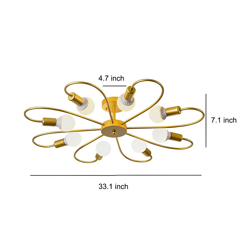 Dahlia Floral Flush Mount (33") - LivingLX