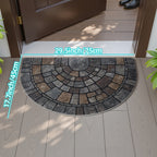 Half-Circle Mosaic Door Mat