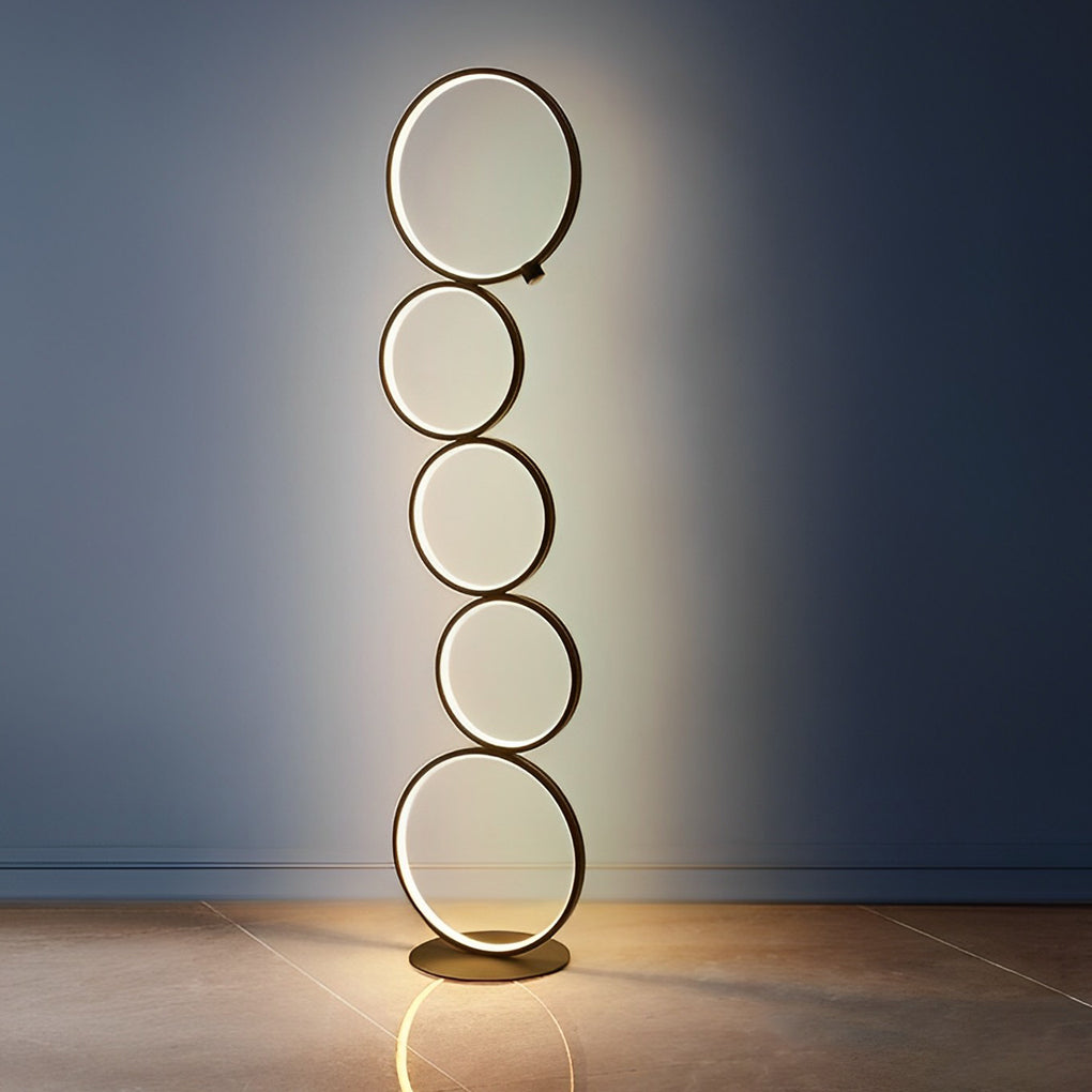 Cascade Five-Ring Floor Lamp (44")