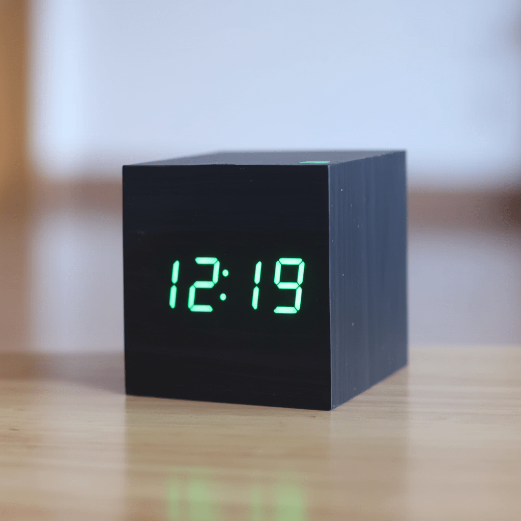 Digital Alarm Clock Wooden LED Desk Table Clock - LivingLX