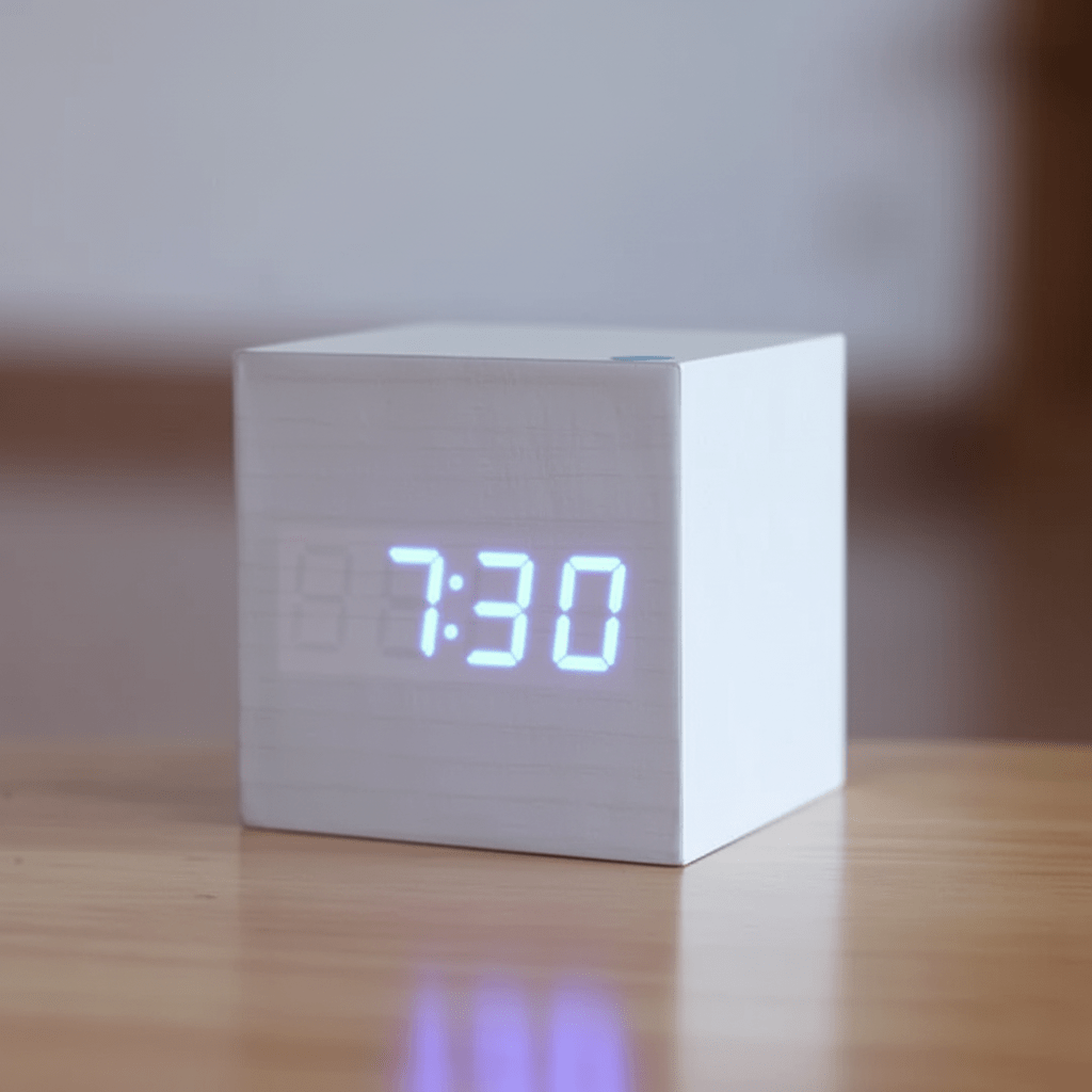 Digital Alarm Clock Wooden LED Desk Table Clock - LivingLX