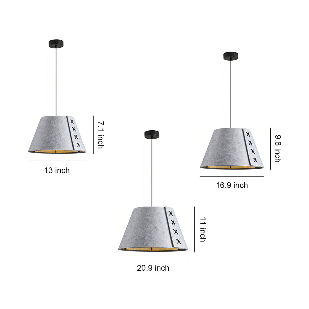 Indigo Felt Acoustic Pendant (13"–21")