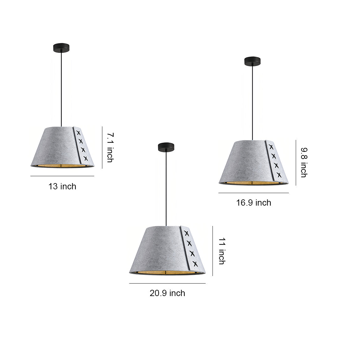 Indigo Felt Acoustic Pendant (13"–21")