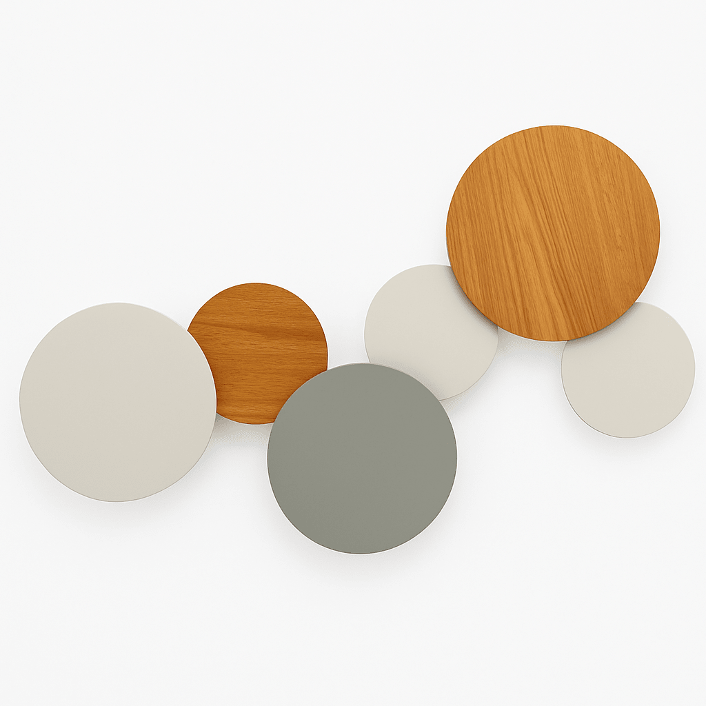 Eclipse Round LED Wall Sconce | Modern Moon Halo Wall Light in Wood or Metal (Sold Individually) - LivingLX