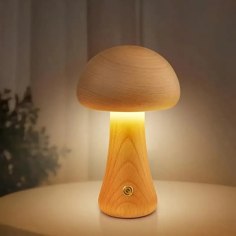 MushRoomGlow Beech Wood Lamp