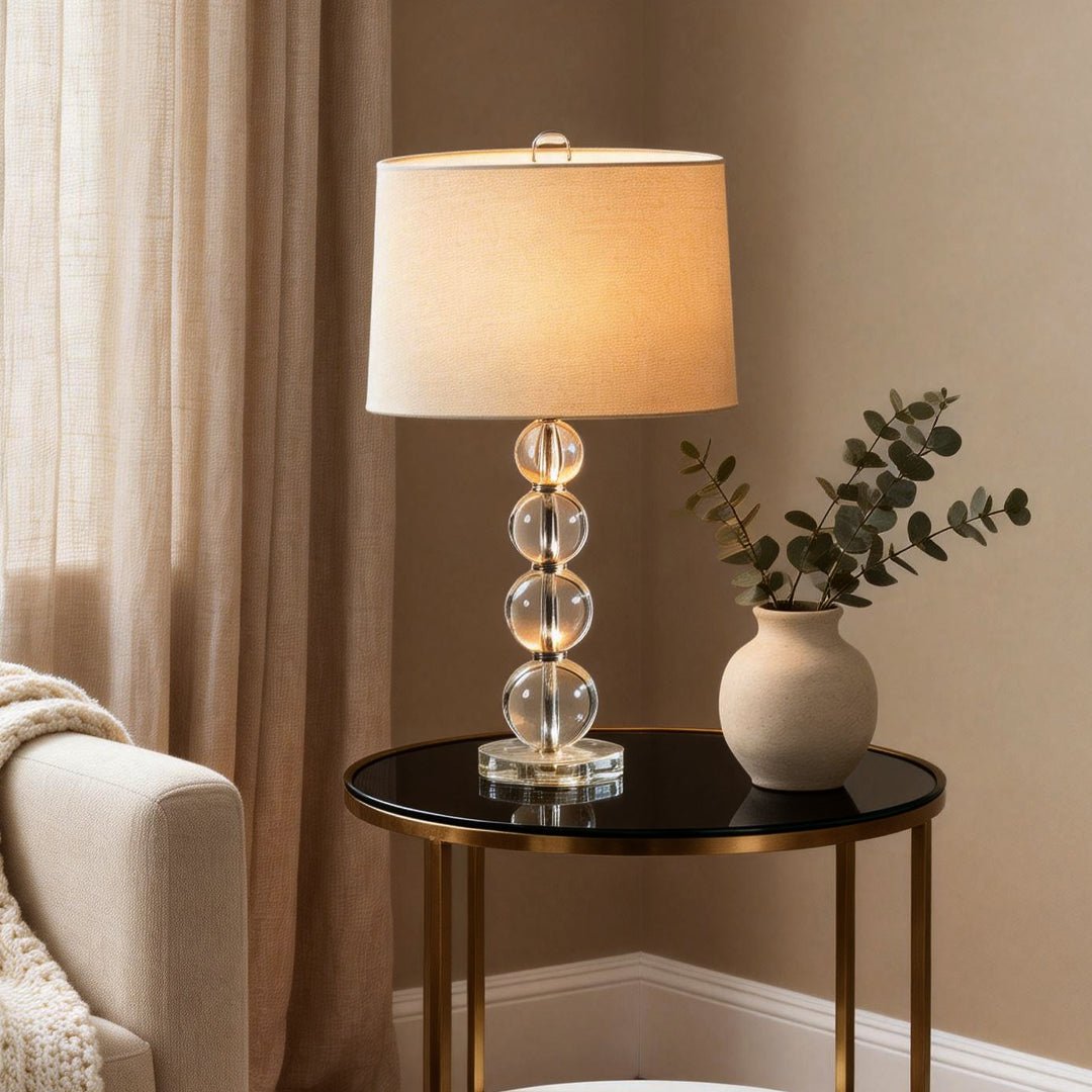 Estelle Crystal Ball Table Lamp (20") - LivingLX