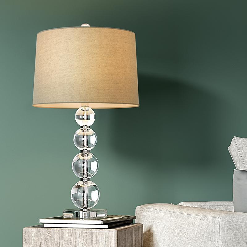 Estelle Crystal Ball Table Lamp (20") - LivingLX