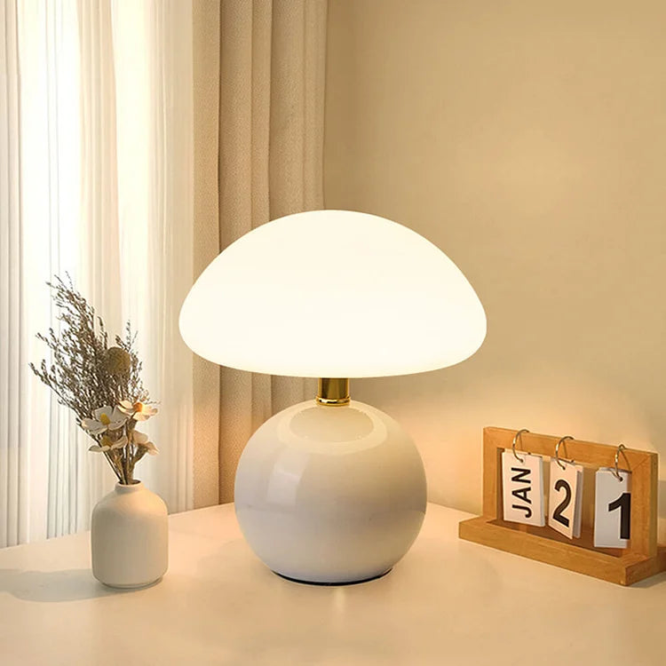 LumiCéram Ceramic Mushroom Lamp