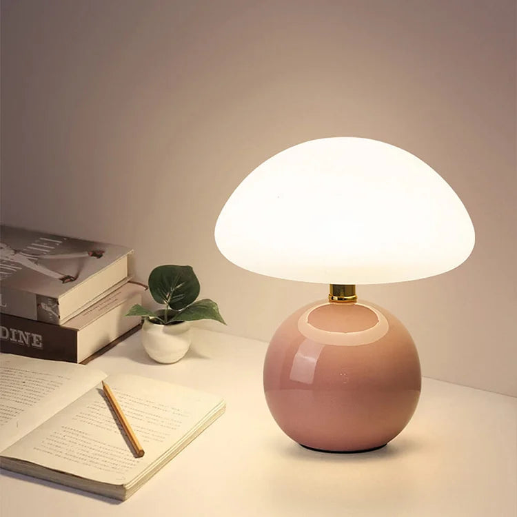 LumiCéram Ceramic Mushroom Lamp
